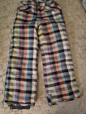 Kids Cherokee Plaid Snow Pants - Mukti Colored Checkerboard